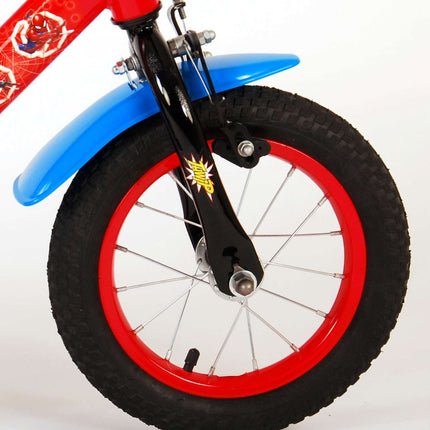 Kinderfiets 12" Spider-Man - rood/blauw