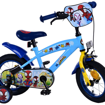 Kinderfiets 12" Volare Spidey - blauw / geel