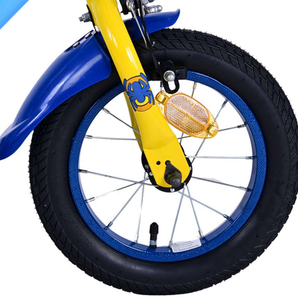 Kinderfiets 12" Volare Spidey - blauw / geel