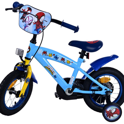 Kinderfiets 12" Volare Spidey - blauw / geel