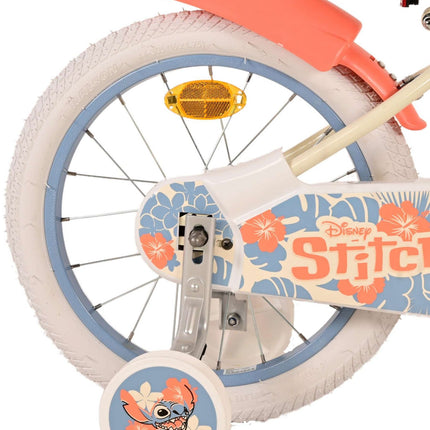 Kinderfiets 16" Volare Stitch - crème koraal blauw