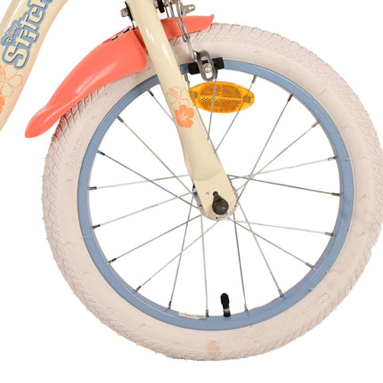 Kinderfiets 16" Volare Stitch - crème koraal blauw