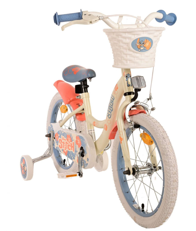 Kinderfiets 16" Volare Stitch - crème koraal blauw