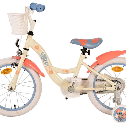 Kinderfiets 16" Volare Stitch - crème koraal blauw