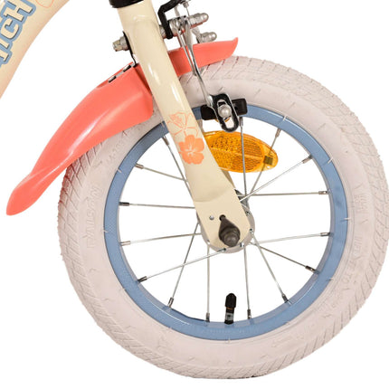 Kinderfiets 12" Volare Stitch - crème koraal blauw