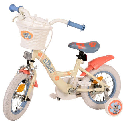 Kinderfiets 12" Volare Stitch - crème koraal blauw