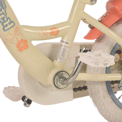 Kinderfiets 12" Volare Stitch - crème koraal blauw