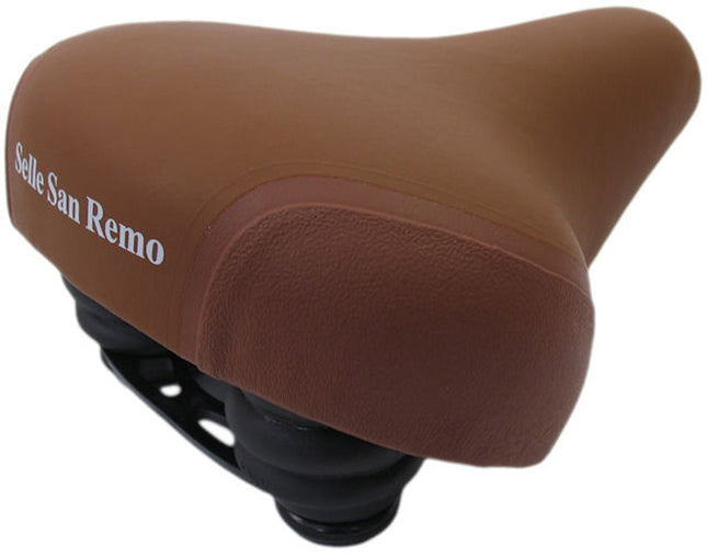 Fietszadel Selle San Remo Citybike met hoekbescherming - retro bruin