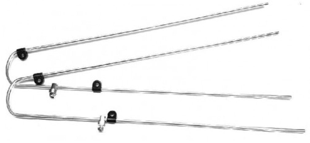 Spatbordstang-set Mirage alu 5mm 45mm 28  met gemonteerde bevestingsmateriaal