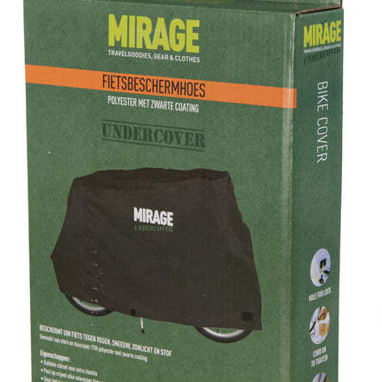 Beschermhoes Mirage Undercover voor fiets 170D zwart polyester - afbeelding 2