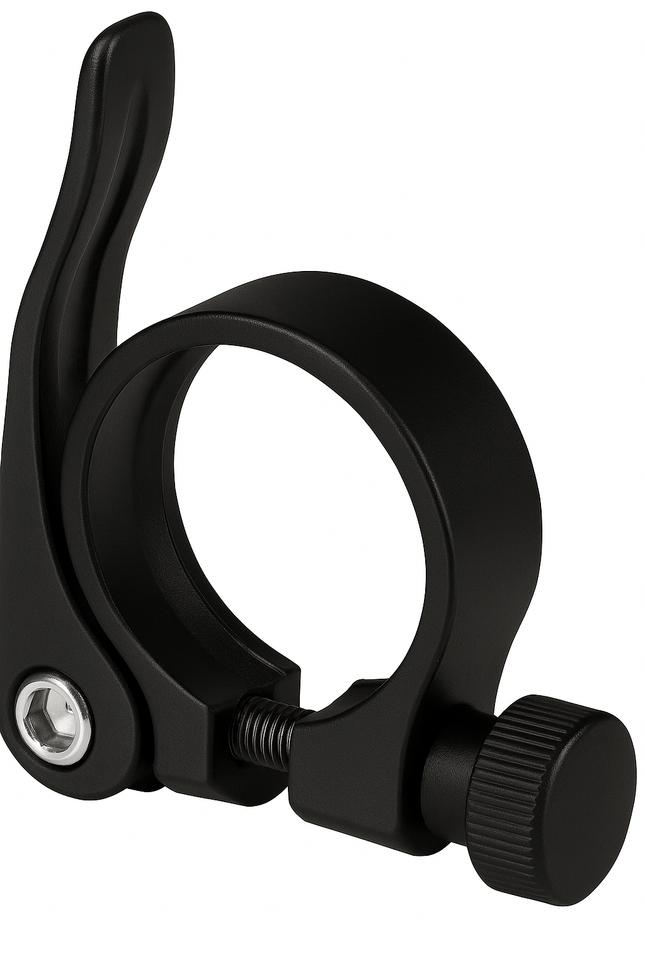 Zadelpenklem ø34,9 mm Edge aluminium met snelspanner - zwart
