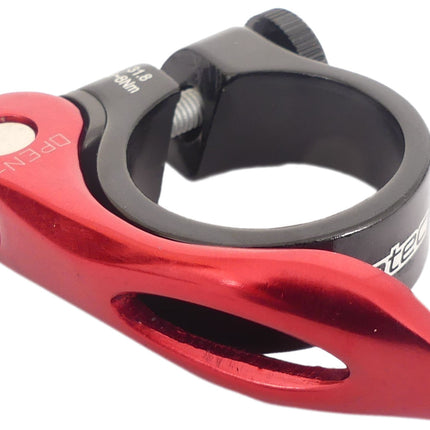 Zadelpenklem Ergotec SCQ-0100 ø34,9 mm aluminium met snelspanner - zwart/rood