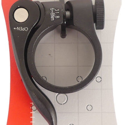 Zadelpenklem Ergotec SCQ-0100 ø31,8 mm aluminium met snelspanner - zwart