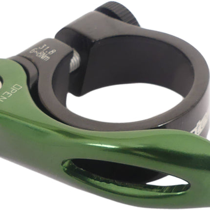 Zadelpenklem Ergotec SCQ-0100 ø31,8 mm aluminium met snelspanner - zwart/groen