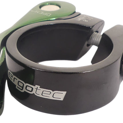 Zadelpenklem Ergotec SCQ-0100 ø31,8 mm aluminium met snelspanner - zwart/groen - afbeelding 2