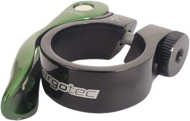 Zadelpenklem Ergotec SCQ-0100 ø31,8 mm aluminium met snelspanner - zwart/groen - afbeelding 2