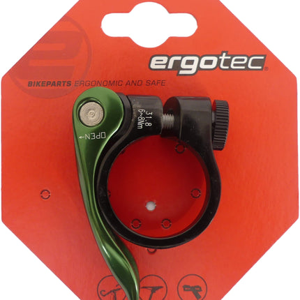 Zadelpenklem Ergotec SCQ-0100 ø31,8 mm aluminium met snelspanner - zwart/groen - afbeelding 3