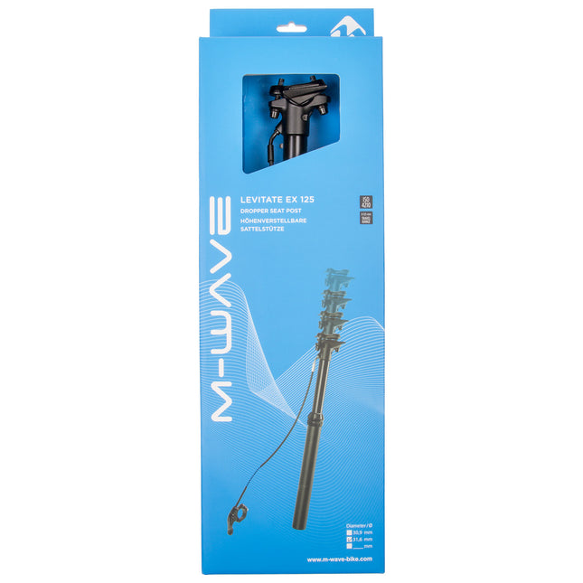 Dropper zadelpen M-Wave Levitate EX 0-125 mm in hoogte verstelbaar ø31.6mm / 475 mm