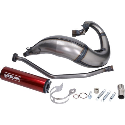 échappement Yasuni Cross ML rouge Beta RR50, enduro tub807te-b57