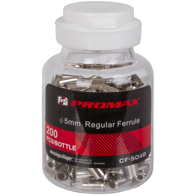 Kabelhoedje Promax metaal ø5mm voor derailleurkabel (200 stuks) - Zilver