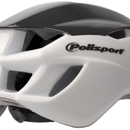 Fietshelm Polisport Aero-R Medium 55-58 cm - mat wit / zwart / fluor geel