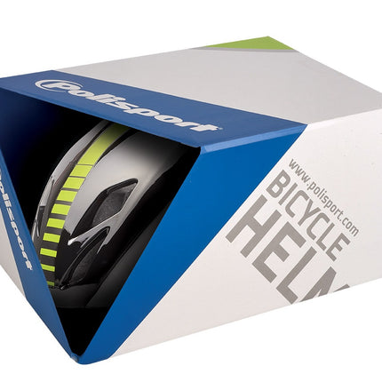 Fietshelm Polisport Aero-R Medium 55-58 cm - mat wit / zwart / fluor geel - afbeelding 2