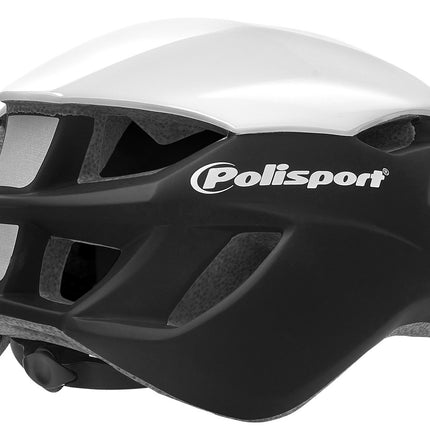 Fietshelm Polisport Aero-R Medium 55-58 cm - mat zwart / wit glanzend /grijs