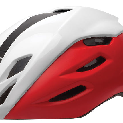 Fietshelm Polisport Aero-R Medium 55-58 cm - mat rood / wit glanzend / zwart