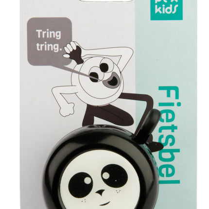Fietsbel PexKids Panda - zwart/wit