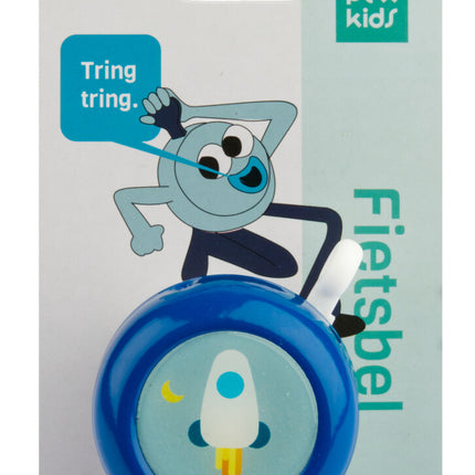 Fietsbel PexKids Rocket - blauw/wit