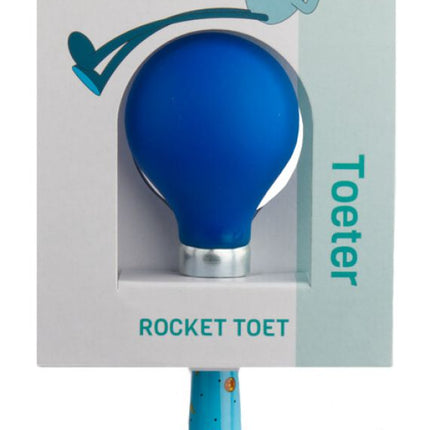 Fietstoeter recht PexKids Rocket - blauw met blauwe bol