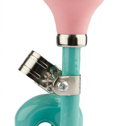 Fietstoeter krul PexKids - groen met roze bol