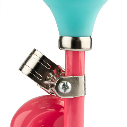 Fietstoeter krul PexKids - roze met groene bol