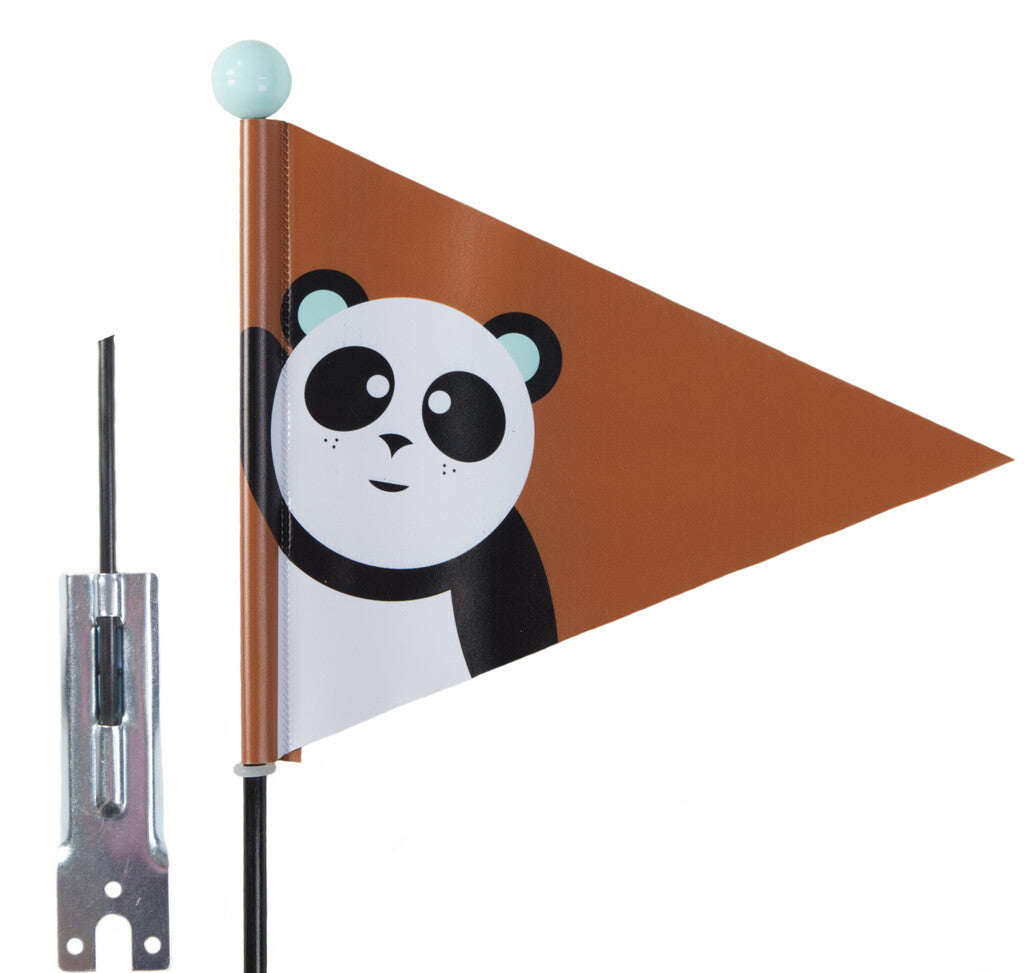 Veiligheidsvlag PexKids Panda - bruin met panda print
