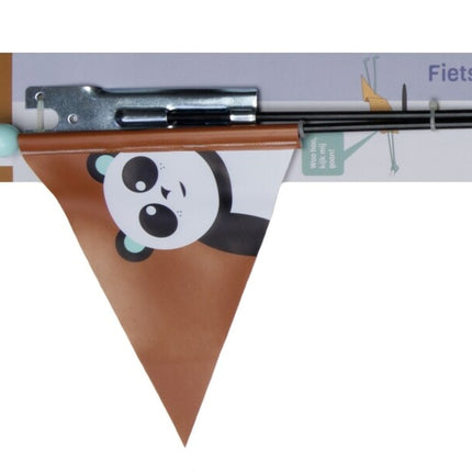 Veiligheidsvlag PexKids Panda - bruin met panda print