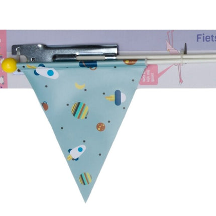Veiligheidsvlag PexKids Rocket - blauw met raket print