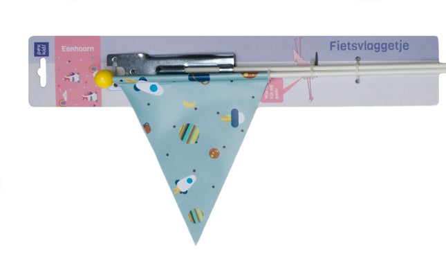 Veiligheidsvlag PexKids Rocket - blauw met raket print