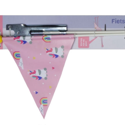 Veiligheidsvlag Pexkids Unicorn - roze met unicorn print
