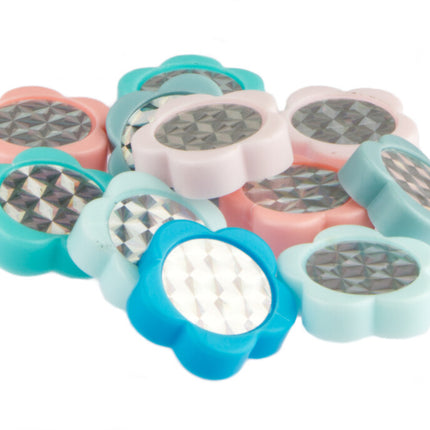 Spaakkralen PexKids "bloemetjes" - assorti van 4 kleuren (12 stuks op kaart)