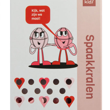 Spaakkralen PexKids "hartjes" assorti van 4 kleuren (20 stuks op kaart) - afbeelding 2