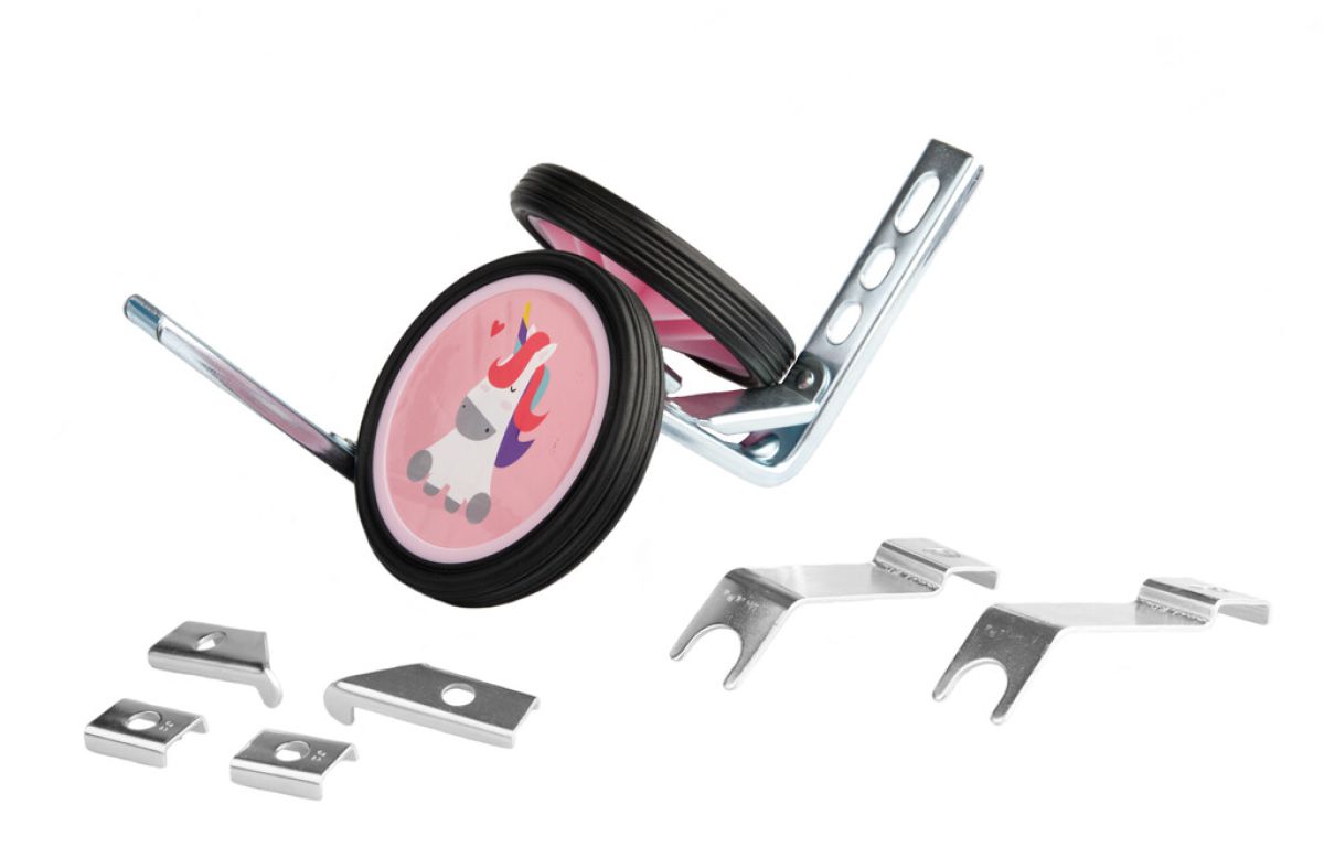 Zijwielen 12~20" PexKids Unicorn/Panda - roze