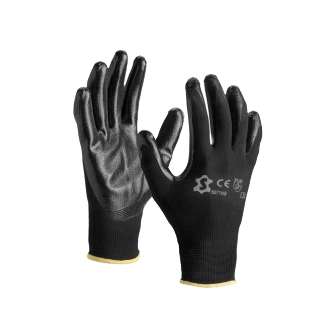 CG1201A Handschoen Nitril Polyester 8/L