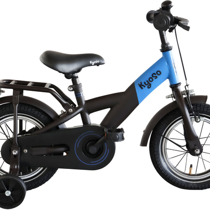 Kinderfiets Kyoso X-Rider 12 inch met remnaaf - zwart/blauw