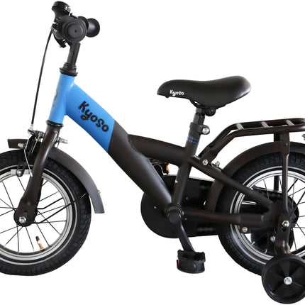 Kinderfiets Kyoso X-Rider 12 inch met remnaaf - zwart/blauw - afbeelding 2