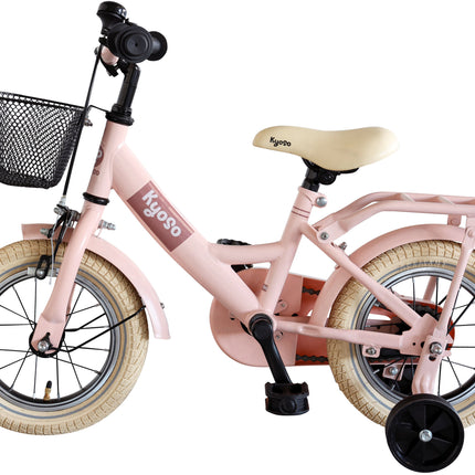 Kinderfiets Kyoso Sparkle 12 inch met remnaaf - mat roze - afbeelding 2