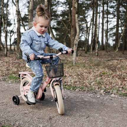 Kinderfiets Kyoso Sparkle 12 inch met remnaaf - mat roze - afbeelding 4
