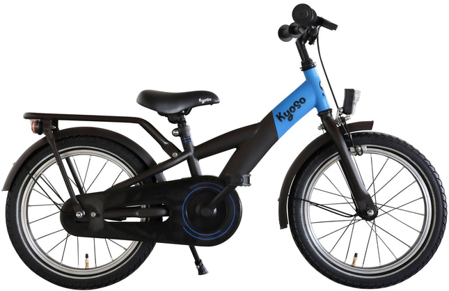 Kinderfiets Kyoso X-Rider 16 inch met remnaaf - zwart/blauw