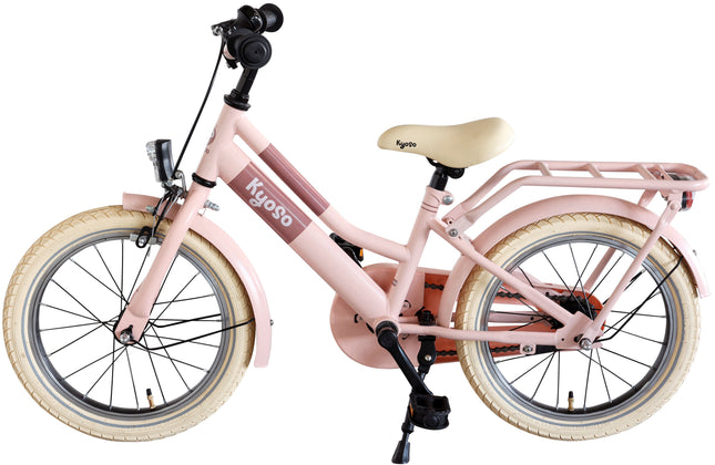 Kinderfiets Kyoso Blossom Breeze 16 inch met remnaaf - mat roze - afbeelding 2
