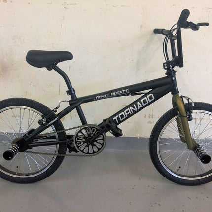 20" BMX Tornado - mat zwart / brons zwarte banden