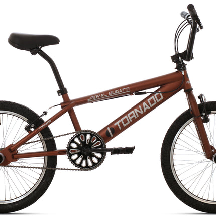 BMX Freestyle 20" Royal Bugatti - marron foncé mat noir avec pneus noirs